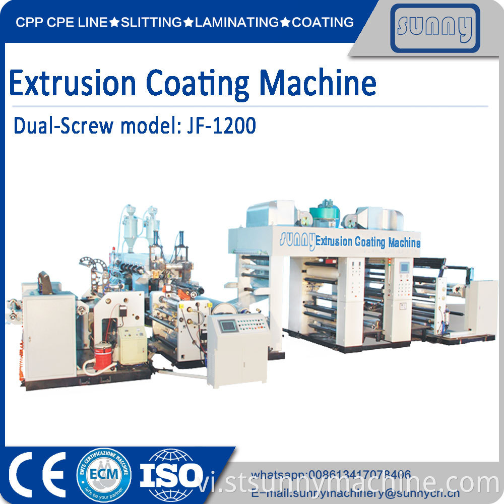 Dual Screw Extrusion Coating Machinejf1200